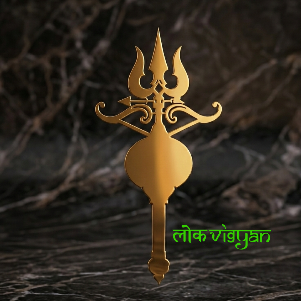 DIVYA DHANUSH TRISHUL GADA ENERGY SYMBOL 6 INCH